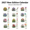 Flowers DIY 12-Month Diamond Art Desk Calendar Creative Design