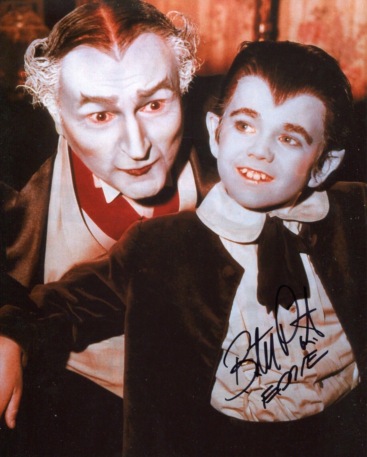 The Munsters 8x10 Photo Poster painting signed by Butch Patrick as Eddie - UACC DEALER