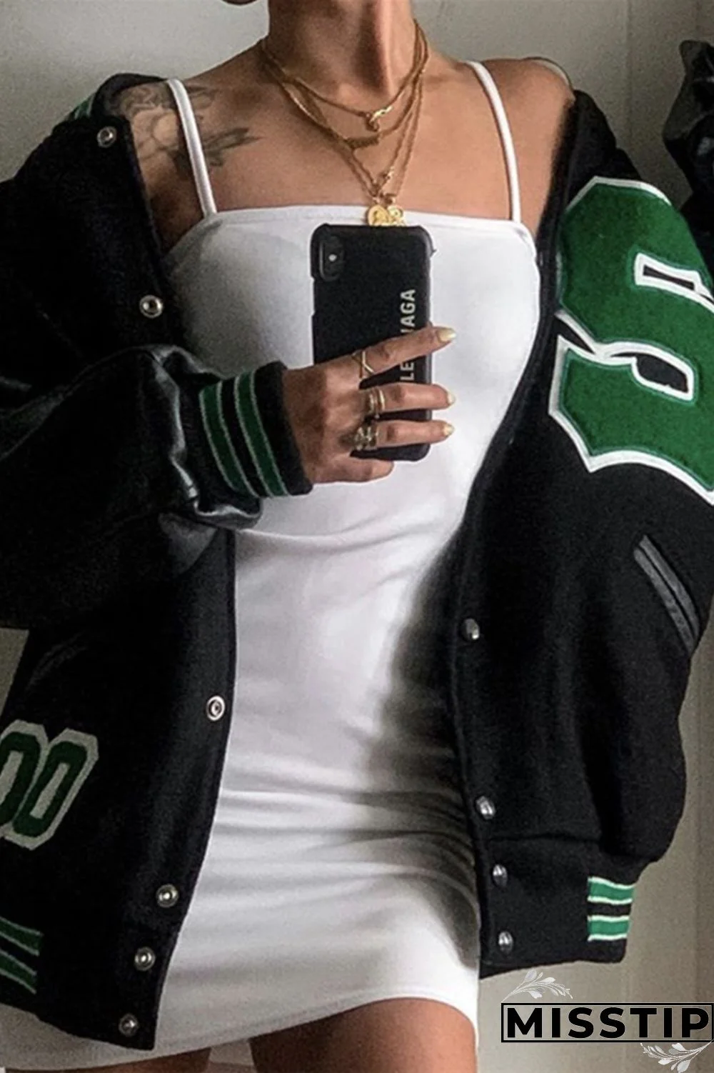 Apricot Fashion Casual Patchwork Embroidered O Neck Outerwear