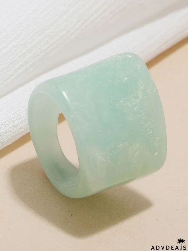 Original Vintage 6 Colors Acrylic Geometric Ring