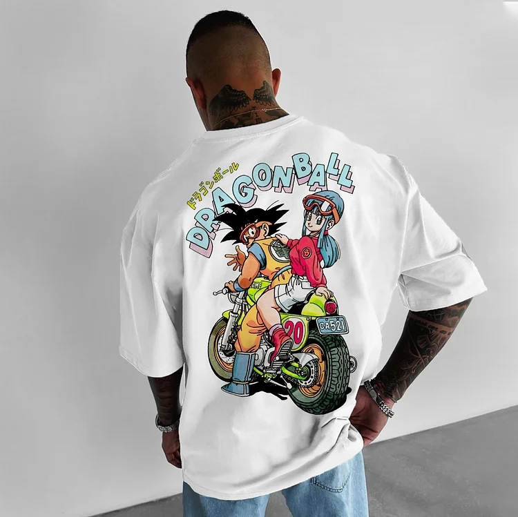 Unisex Vintage D.B Goku And Bulma Back T-Shirt