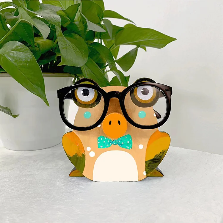 Glasses Holder Stand Gift - Golden Frog
