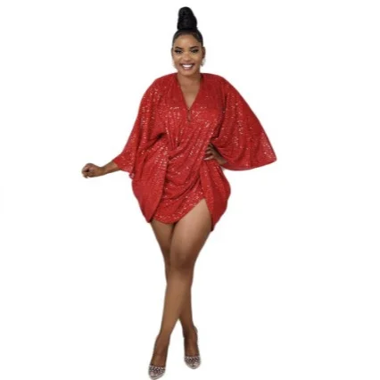 Uveng Uveng 2025 New Women's Clothing Folding Beads Sexy Fashion Dress Dress