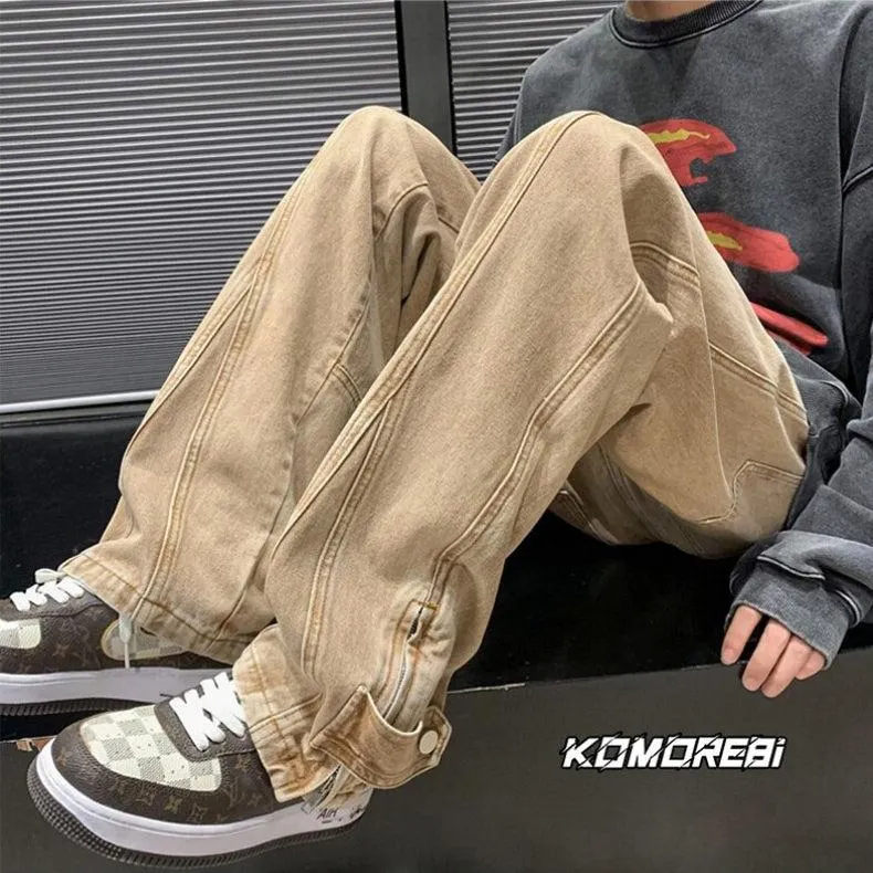 Brownm Leg Baggy Jeans