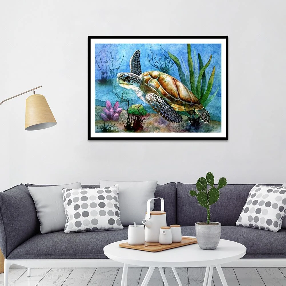 Diamond Painting - Full Square Drill - Sea turtle(40*30cm)
