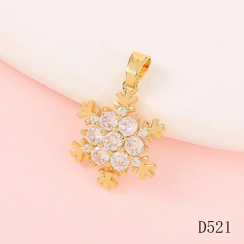 1 Piece Copper Fruit Bow Knot Pendant