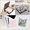 Wooden DIY Owl Diamond Painting Kit Note Box with 160 Papers for Office Desk