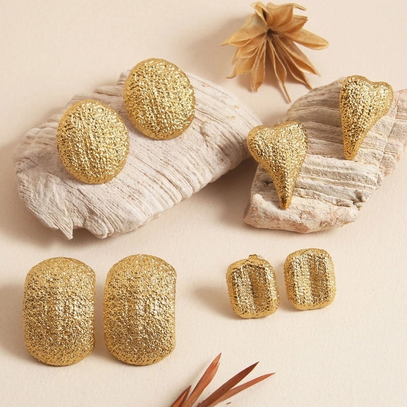 1 Pair Elegant Minimalist Heart Shape Solid Color 304 Stainless Steel 18K Gold Plated Ear Studs