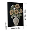 DIY Pearl Painting Sunflower for Home Wall Decor with Frame(40*30cm)