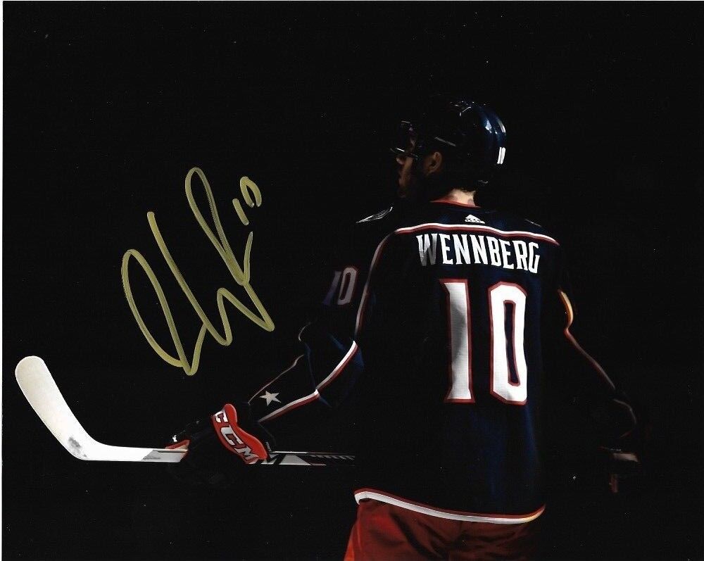 Columbus Blue Jackets Alexander Wennberg Signed Autographed 8x10 Photo Poster painting COA #13