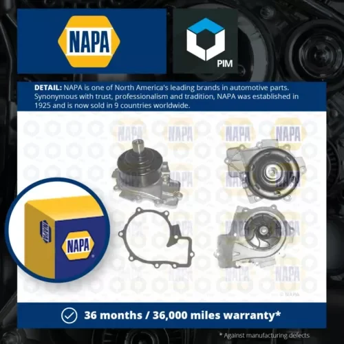 Water Pump NWP1344 NAPA Coolant 6512001602 6512000201 6512000202 6512000301 New Parts