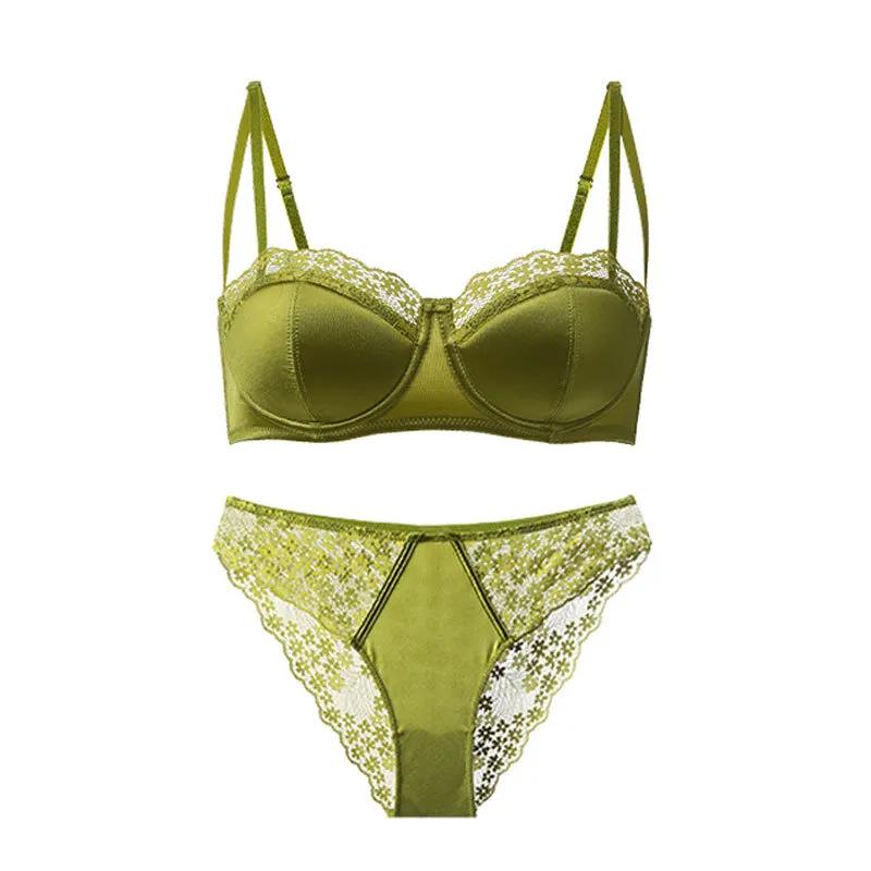 Churchf Lingerie Women Gathered Sexy Lingerie Set French Silk Thoracic Lingerie Soft Steel Ring On The Summer Bra Set