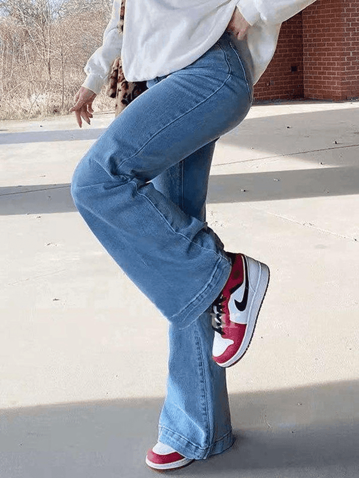 Toloer Mid Waist Washed Boyfriend Jeans-Outfit Ideas