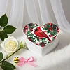 Cardinal DIY Diamond Painting Heart-Shaped Jewelry Box Decorative Storage Case