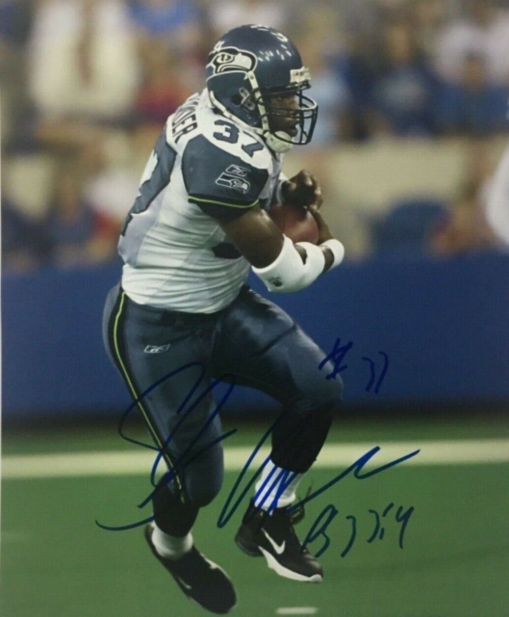 Shaun Alexander Autographed Signed 8x10 Photo Poster painting ( Seahawks ) REPRINT