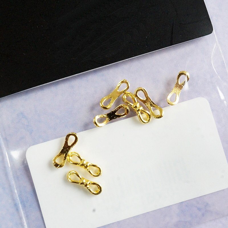 100pcs/lot 3D Alloy Bow Nail Art Rose Gold Silver Nail Rivets & Studs Manicure Nail Art Accessories Nail Decoration Nails Charms