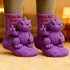 Unisex Cutie 3D Godzilla Pattern Funny Knit Socks For Holiday Gift