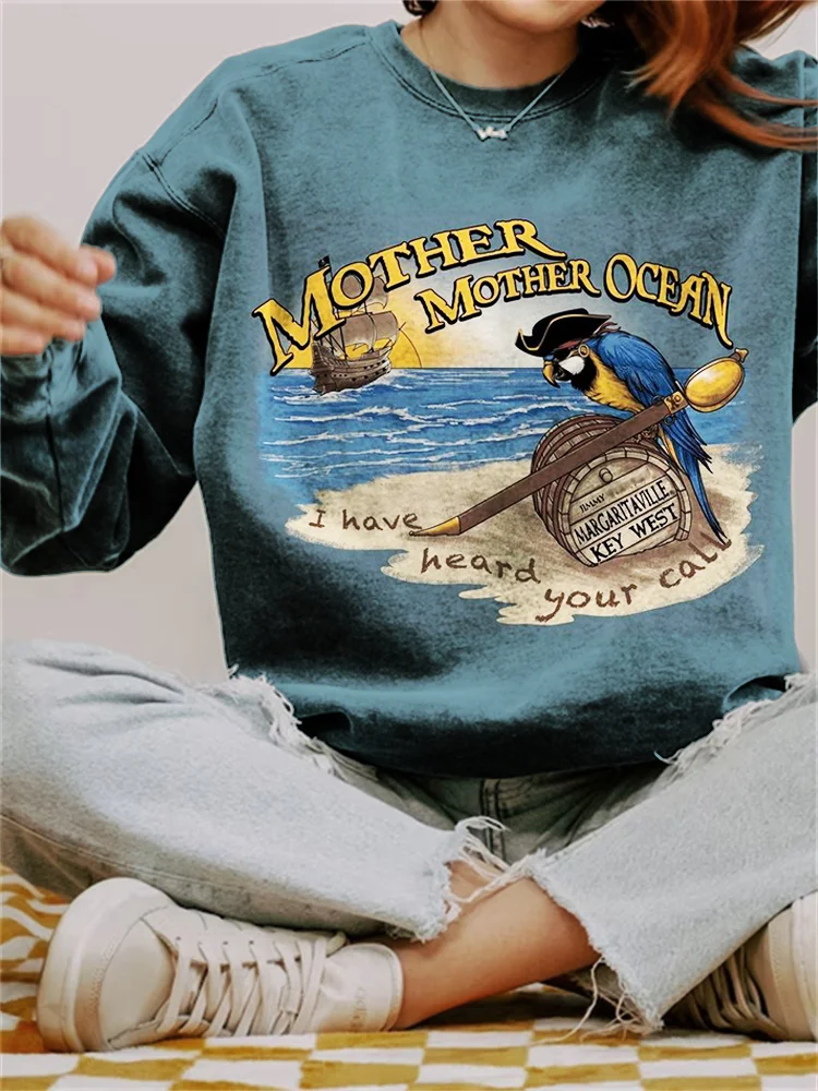 Mother Ocean I Have Heard Your Call Jimmy Memorial Vintage Sweatshirt