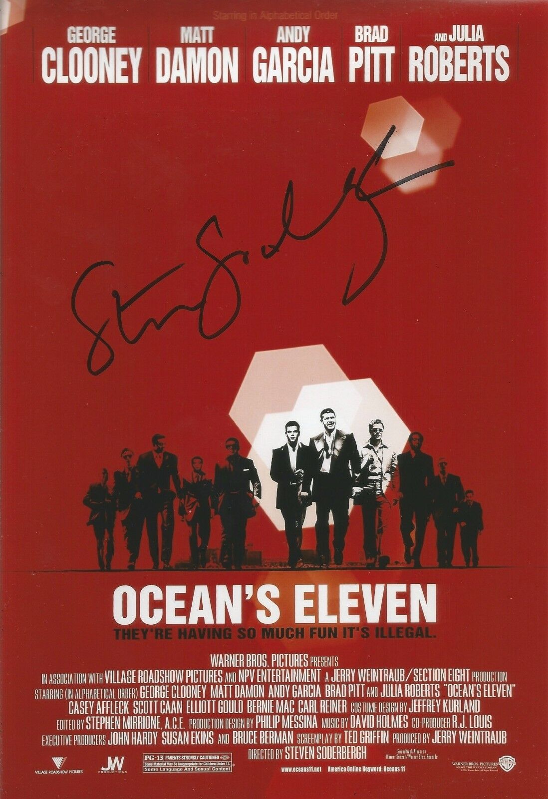 Steven Soderbergh Signed Oceans Eleven 12x8 Photo Poster painting With Proof AFTAL