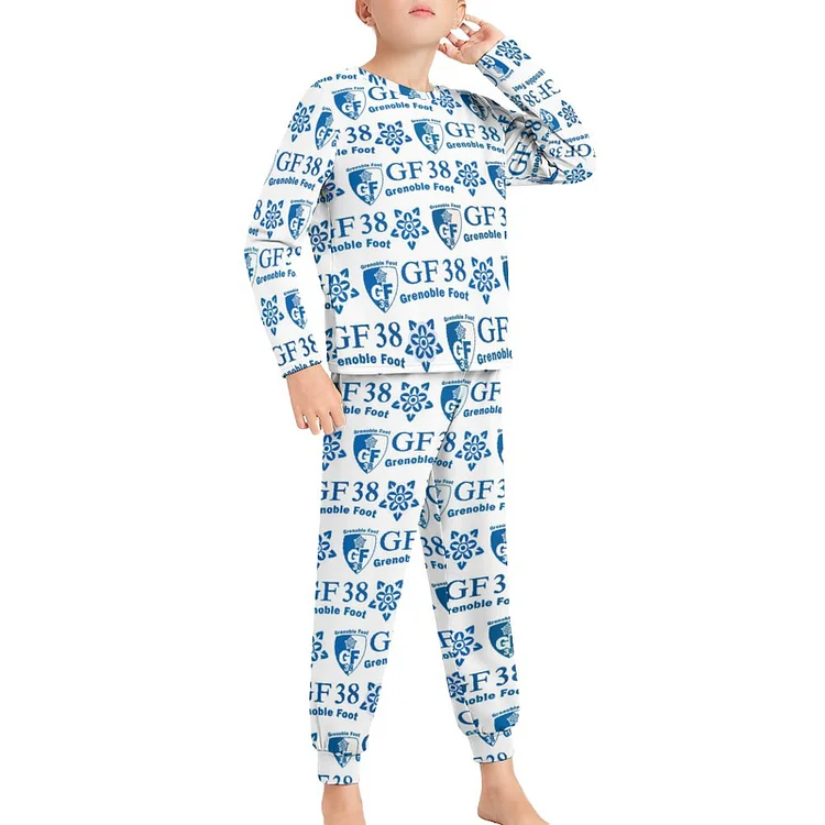 Grenoble Foot 38 Ensemble Pyjama Manches Longues Vêtements De Nuit Junior Enfants