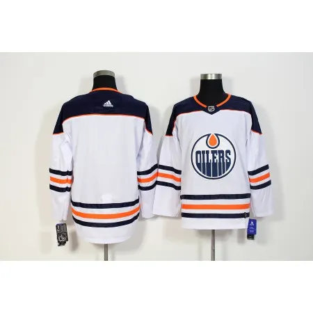 Men's  Edmonton Oilers White Stitched NHL Jersey