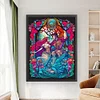 Glass Painting Mermaid-14CT Stamped Cross Stitch 45*60cm/17.72*23.62in (Big Size)