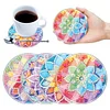 (US Local)[Upgrade]4Pcs Acrylic Special Shape Mandala DIY Waterproof Diamond Painting Coaster