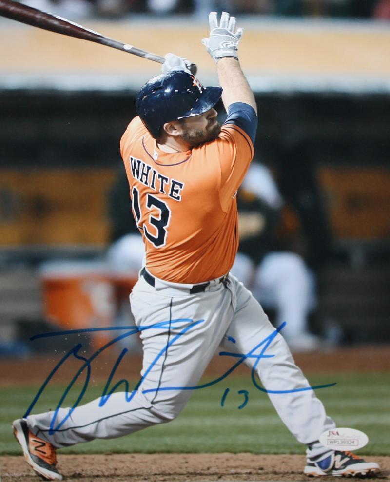 Tyler White Autographed Houston Astros 8X10 Batting Photo Poster painting- JSA W Auth