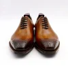 Customized men broque shoes genuine leather
