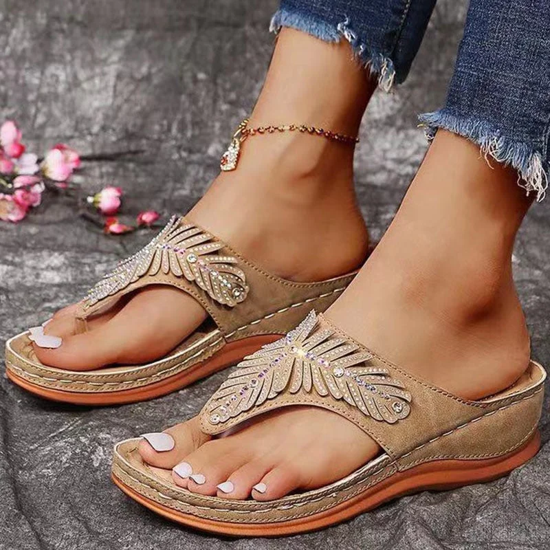 Women Sandals Soft Wedge Heels Sandals Summer Shoes Women Flip Flops Wedges Shoes For Women Summer Footwear Heel Chaussure Femme