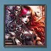 Gothique cool fille-pleine peinture ronde au diamant-50*50cm