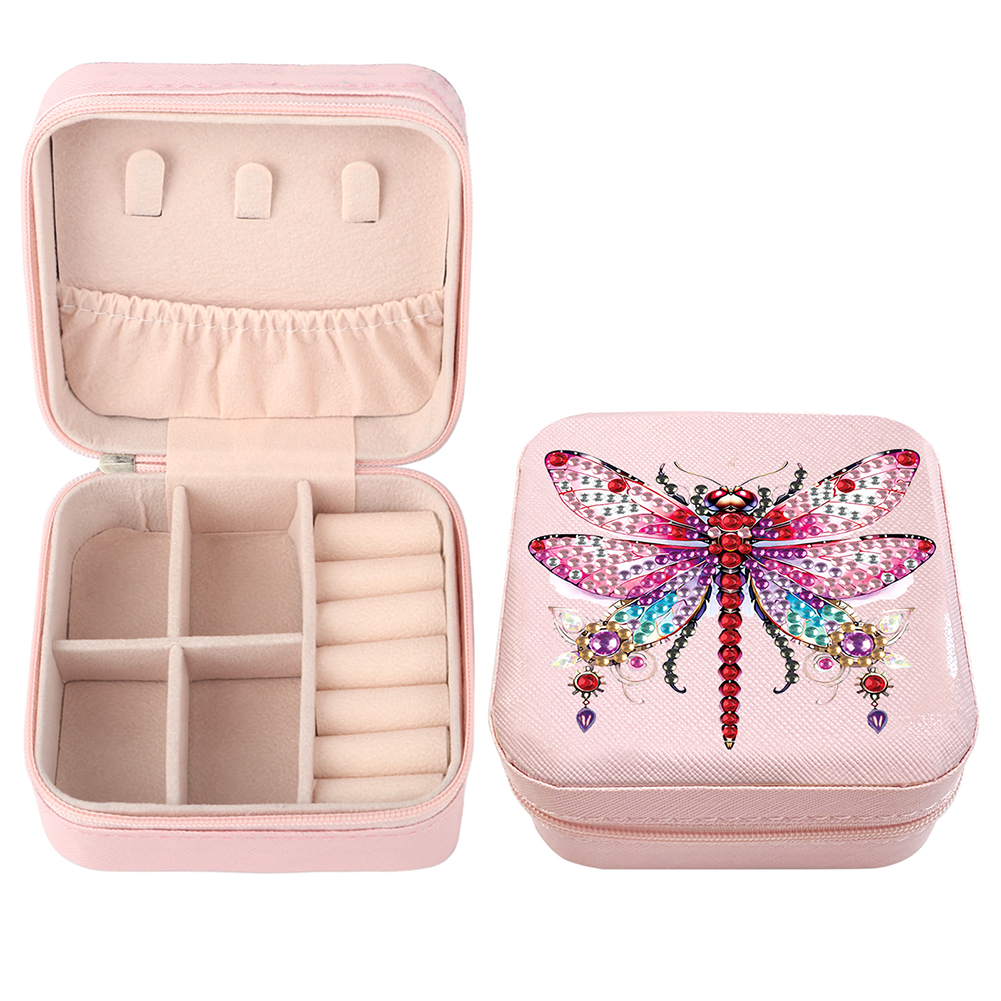 Special Shape Dragonfly 5D DIY Diamond Painting Jewelry Box for Art Crafts