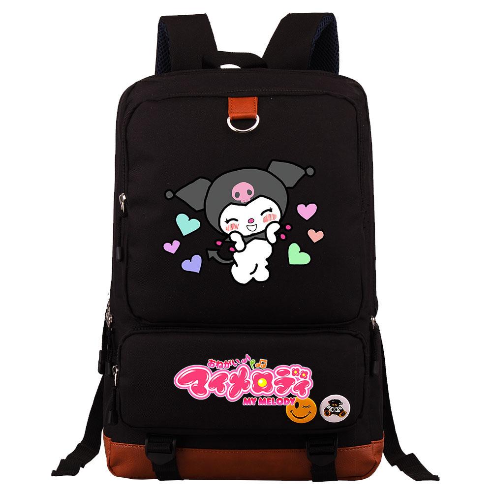 Mayoulove Kuromi Backpack Lightweight Design with Adjustable Straps for School Use-Mayoulove