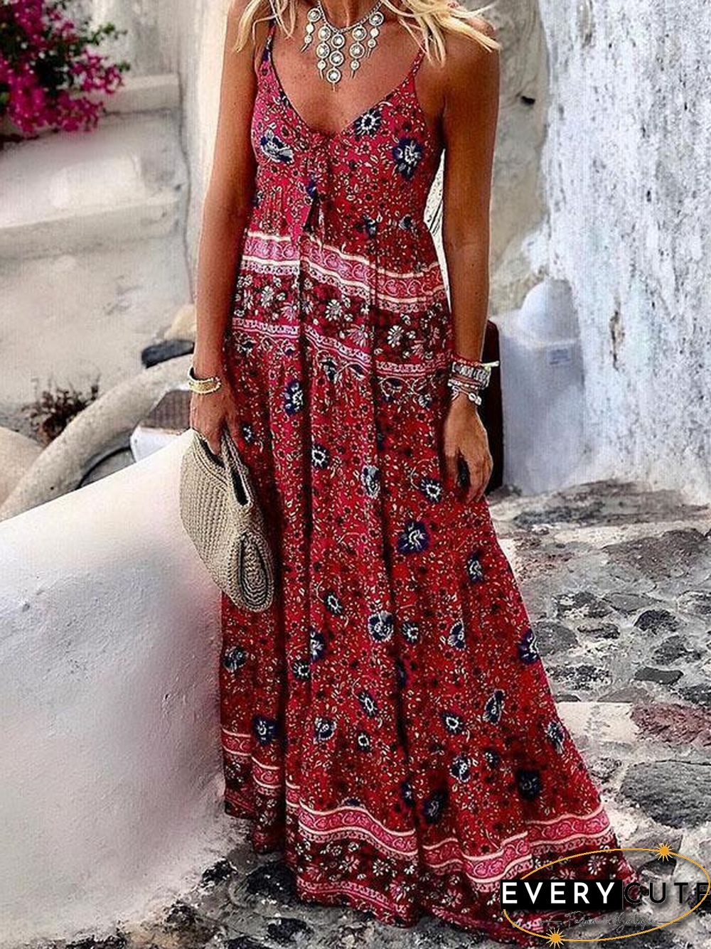 Bohemia Vocation Style Slip Dress