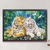 >SALE<Full Embroidery Eco-cotton Thread 11CT Printed Tiger Cross Stitch Kit 60x45cm
