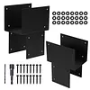 [US Local Warehouse] 2 Pack Pergola Brackets 6x6 (Actual 5.5x5.5in) Posts Caps Tie Brackets Galvanized Steels Gazebo Hardware Kit for Gazebos Deck & Porch Post To Beam