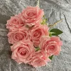 7 Stems Large 10cm Diamond Rose Artificial Flower Bunch