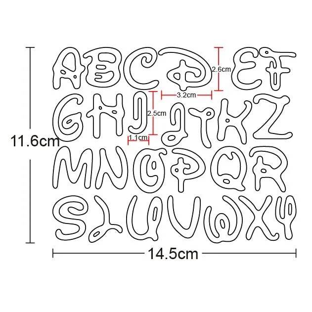 Craft Dies Metal Cutting Dies Cut Die Mold Alphabets Letter Number Scrapbooking Dies Paper Knife Mould Blade Punch Stencils Dies