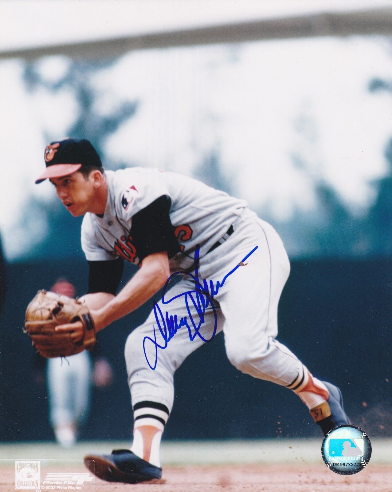 DAVEY JOHNSON BALTIMORE ORIOLES ACTION SIGNED 8x10