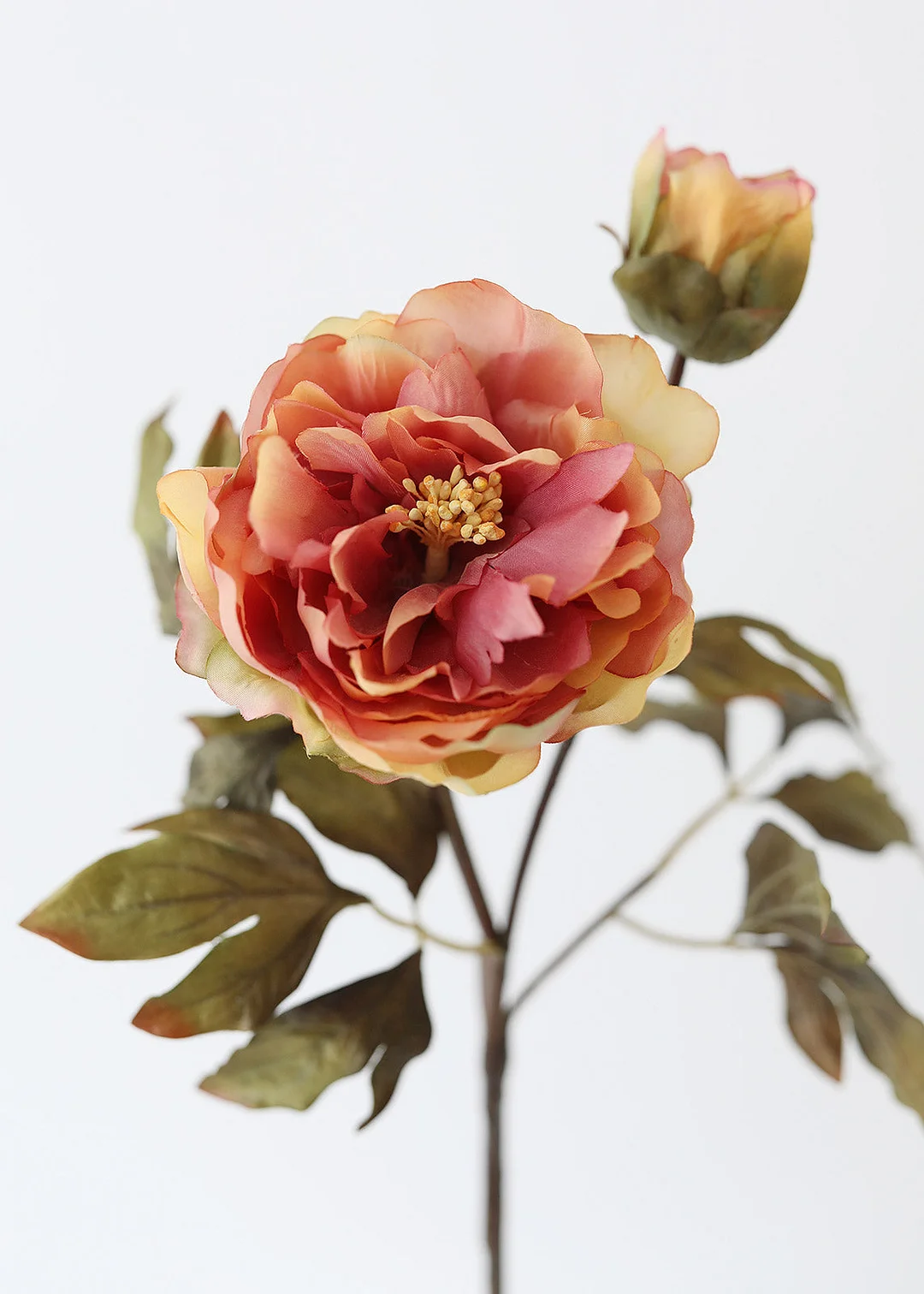 Fake Peony Flowers in Sunset - 28.5"