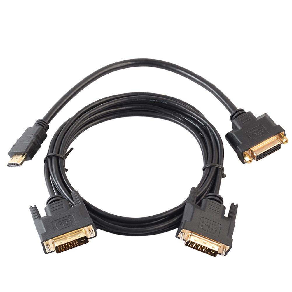 

2 in 1 DVI Cable Male to Male + HDMI-compatible to DVI Cable Male to Female Kit, 501 Original