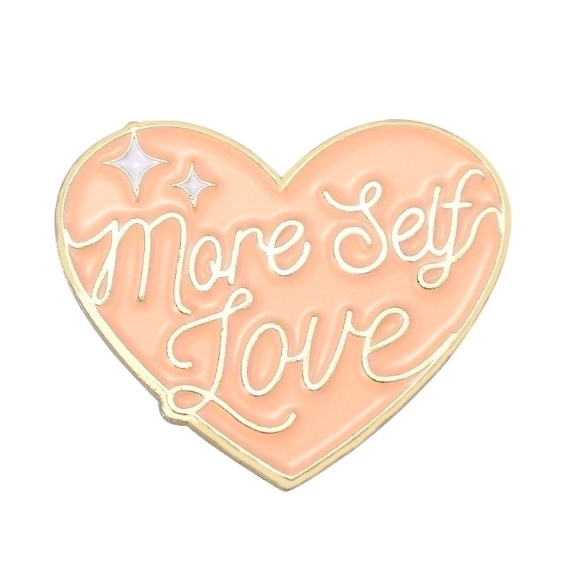 Cartoon Style Minimalist Pin Letter Heart Shape Alloy Plating Unisex Brooches