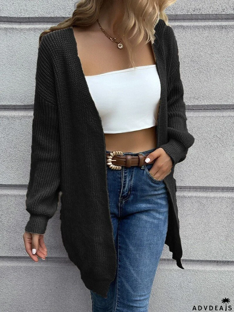 Casual Long Knitted Cardigan women V-Neck sweater