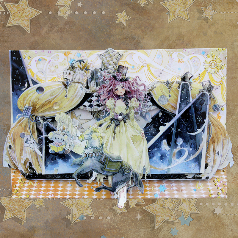 PET 테이프 - 50mm*10m 판타지 서커스 시리즈 빈티지 걸 캐릭터