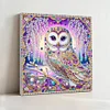 (Pre-Framed)Purple Owl-Special Shape Diamond Painting Kit(25x25cm)
