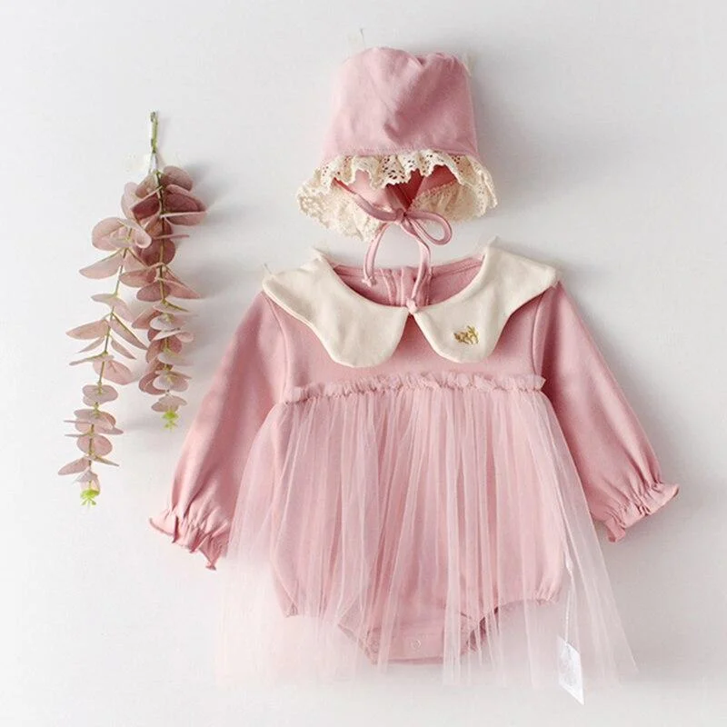 0-2Yrs Brand Baby Girl Clothes 2020 Spring Infant Multi-layer Screen Vest Skirt + Love Embroidered Jacket Girl Baby Gift