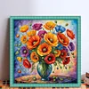 Poppy Vase-11CT Stamped Cross Stitch 45*45cm/17.72*17.72in