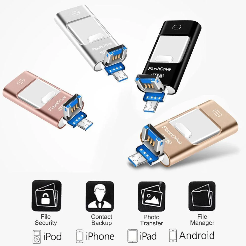 Hugoiio™ Portable USB Flash Drive for iPhone, iPad & Android