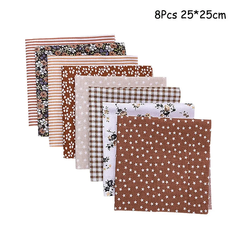 25x25cm and 25x20cm Printed Cotton Fabric Cloth Sewing Quilting Fabrics for Patchwork Needlework DIY Handmade Accessories