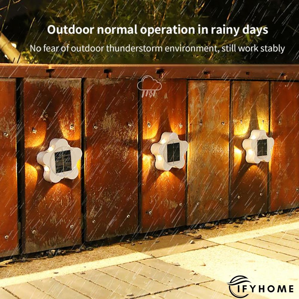 3PCS Solar LED Outdoor Wall Light Waterproof Garden Decor Lamp | IFYHOME